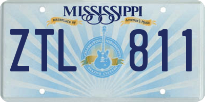 MS license plate ZTL811