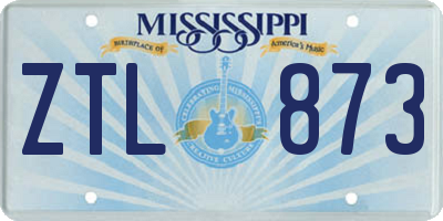 MS license plate ZTL873