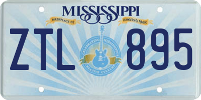 MS license plate ZTL895