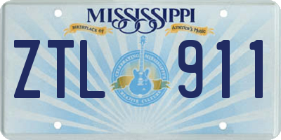 MS license plate ZTL911