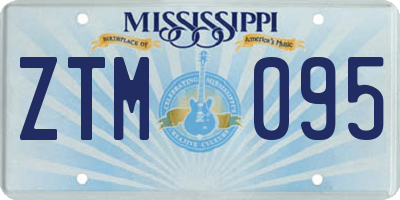 MS license plate ZTM095
