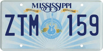 MS license plate ZTM159