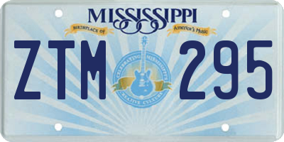 MS license plate ZTM295
