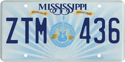 MS license plate ZTM436