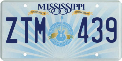 MS license plate ZTM439