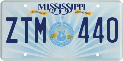 MS license plate ZTM440