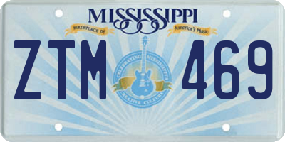 MS license plate ZTM469