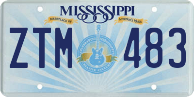 MS license plate ZTM483