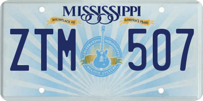 MS license plate ZTM507