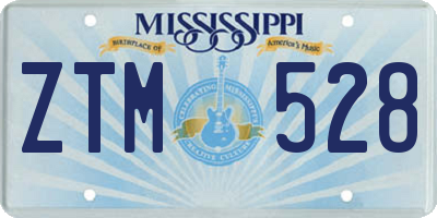 MS license plate ZTM528