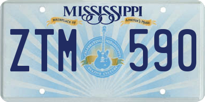 MS license plate ZTM590