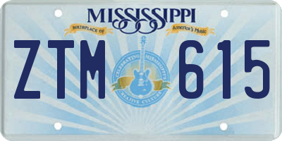 MS license plate ZTM615