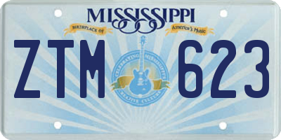 MS license plate ZTM623