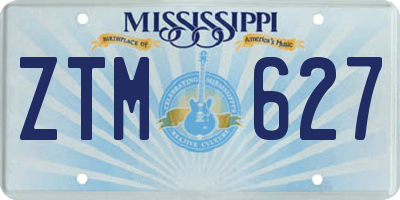 MS license plate ZTM627