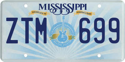 MS license plate ZTM699