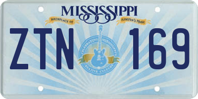 MS license plate ZTN169