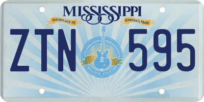 MS license plate ZTN595