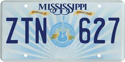 MS license plate ZTN627