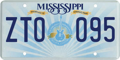 MS license plate ZTO095