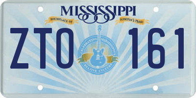 MS license plate ZTO161