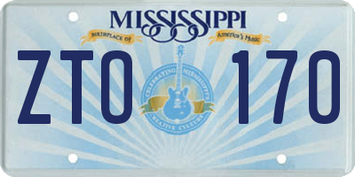 MS license plate ZTO170