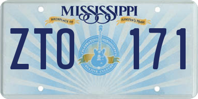 MS license plate ZTO171