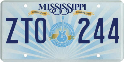 MS license plate ZTO244