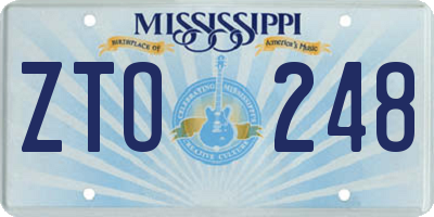MS license plate ZTO248