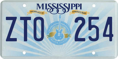 MS license plate ZTO254