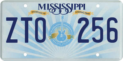 MS license plate ZTO256