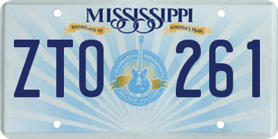 MS license plate ZTO261