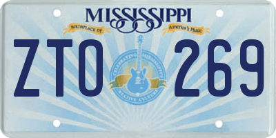 MS license plate ZTO269