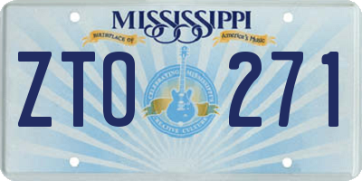 MS license plate ZTO271