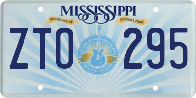 MS license plate ZTO295