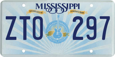 MS license plate ZTO297