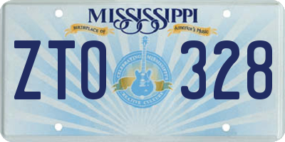 MS license plate ZTO328