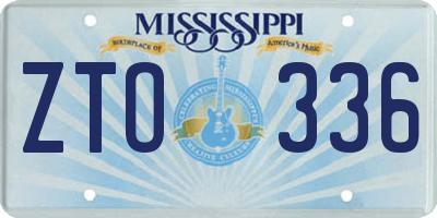 MS license plate ZTO336