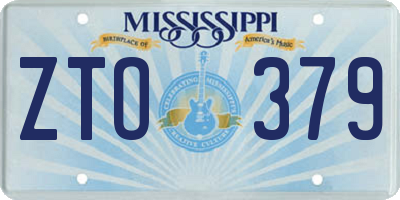 MS license plate ZTO379