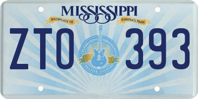 MS license plate ZTO393