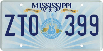MS license plate ZTO399