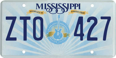 MS license plate ZTO427