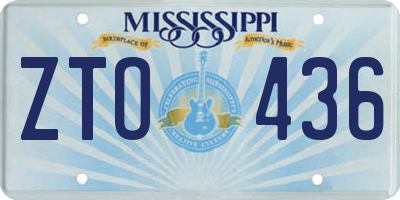 MS license plate ZTO436
