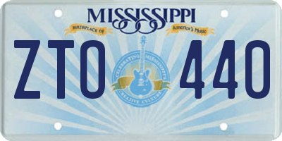 MS license plate ZTO440