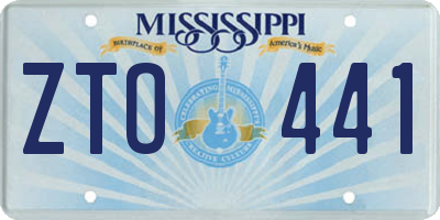 MS license plate ZTO441