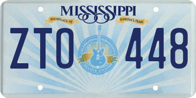 MS license plate ZTO448
