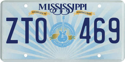 MS license plate ZTO469