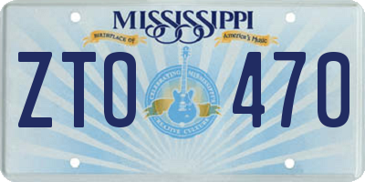 MS license plate ZTO470