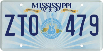 MS license plate ZTO479