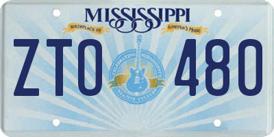 MS license plate ZTO480