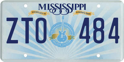 MS license plate ZTO484